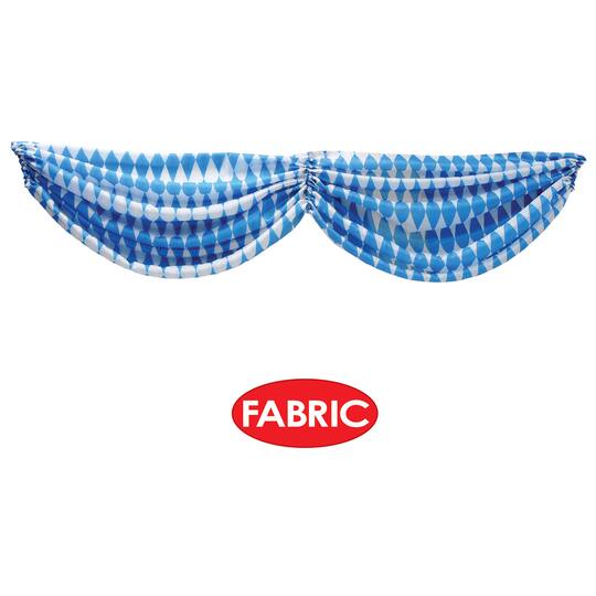 Beistle 5.75ft. Blue & White Harlequin Oktoberfest Fabric Bunting
